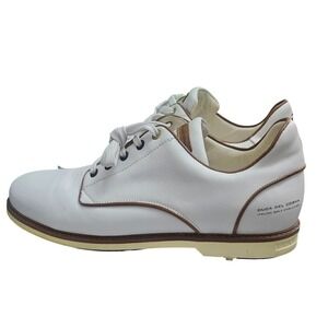 Duca del Cosma Mens White Leather Spikeless Golf Shoes Italian Design Luxury 13